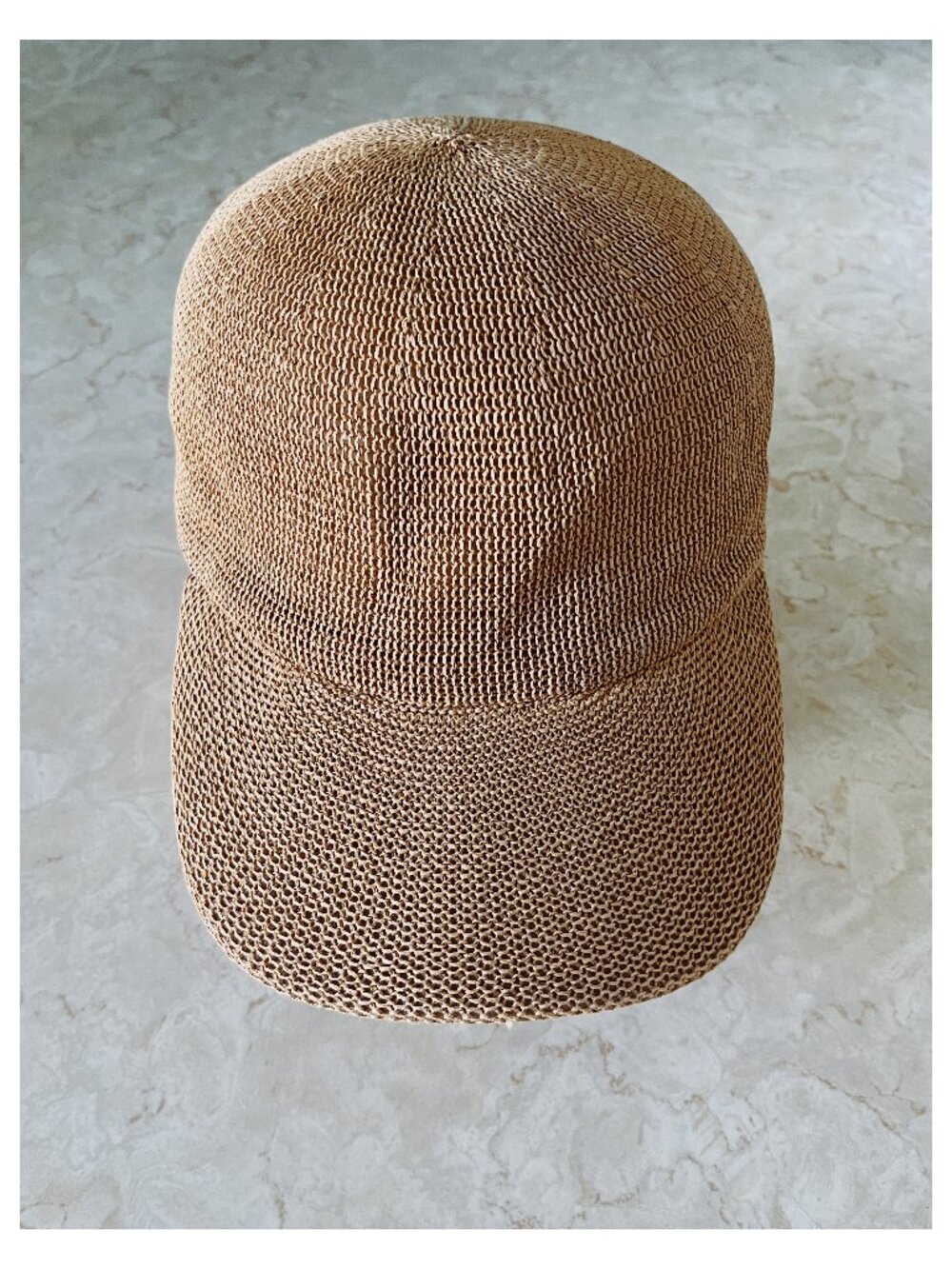L Space Capri Baseball Cap OS Natural Fiber Mesh Hat